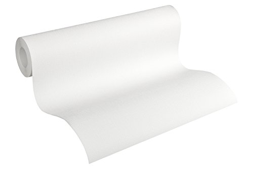 A.S. Création 336910 Vliestapete Meisterputz 15 m Alternative zur Rauhfaser Unitapete, 15 x 0,53 m, weiß von A.S. Création