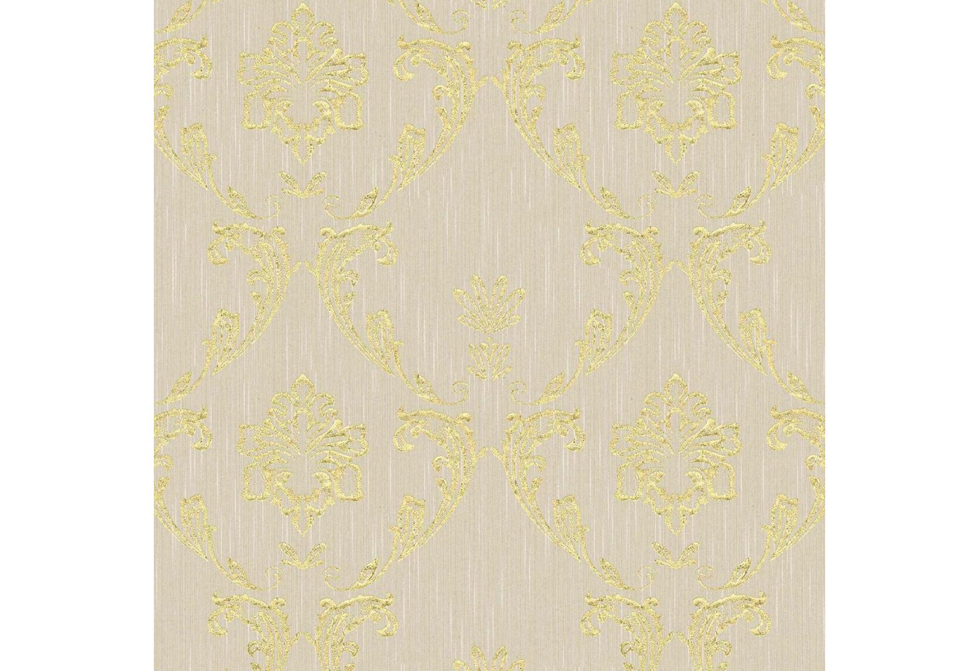 A.S. Création Vliestapete Metallic Silk, 306582, Barock, 0.53 x 10.05 m, Beige von A.S. Création