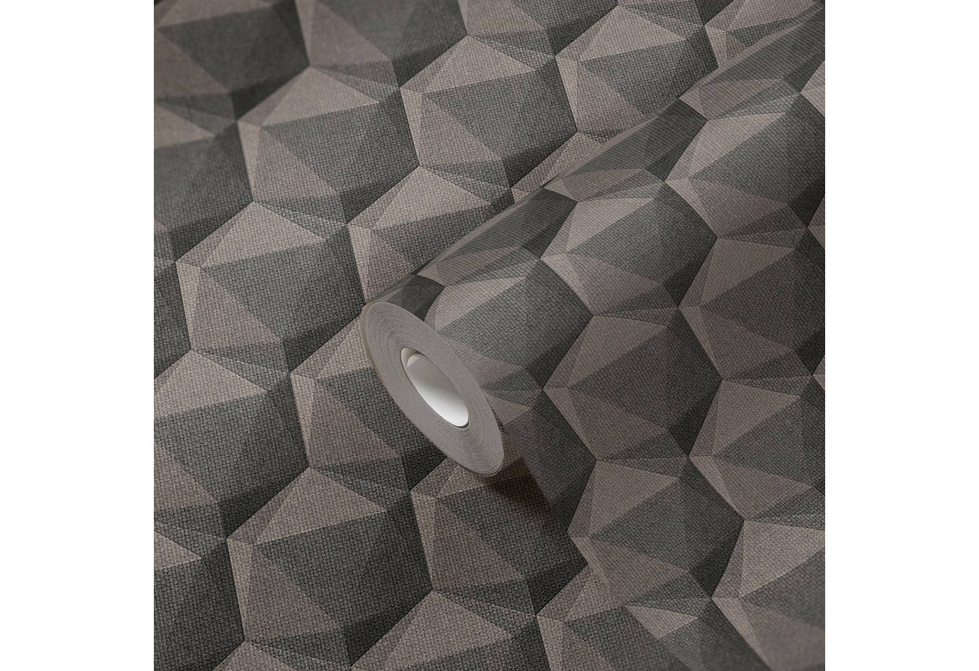 A.S. Création Vliestapete Nara, 387482, Geometrisch, 10.05 x 0.53 m, Grau von A.S. Création