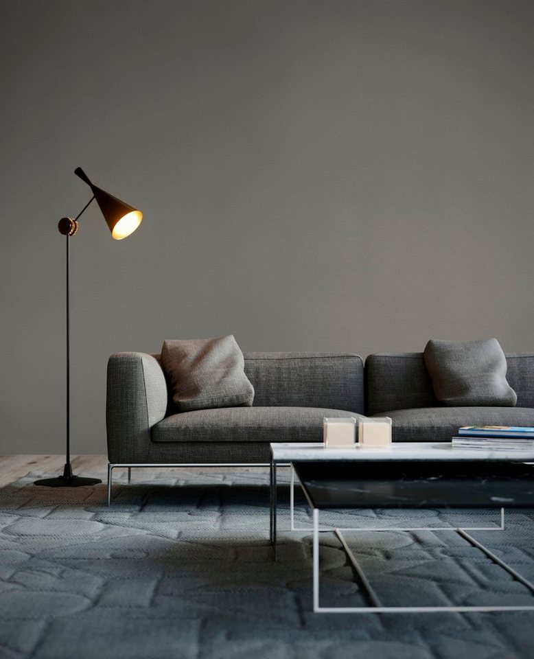 A.S. Création Vliestapete Nara Einfarbig, leicht strukturiert, gemustert, matt, neutral, (1 St), Unitapete Tapeten Wohnzimmer Schlafzimmer Küche modern Flur Design von A.S. Création