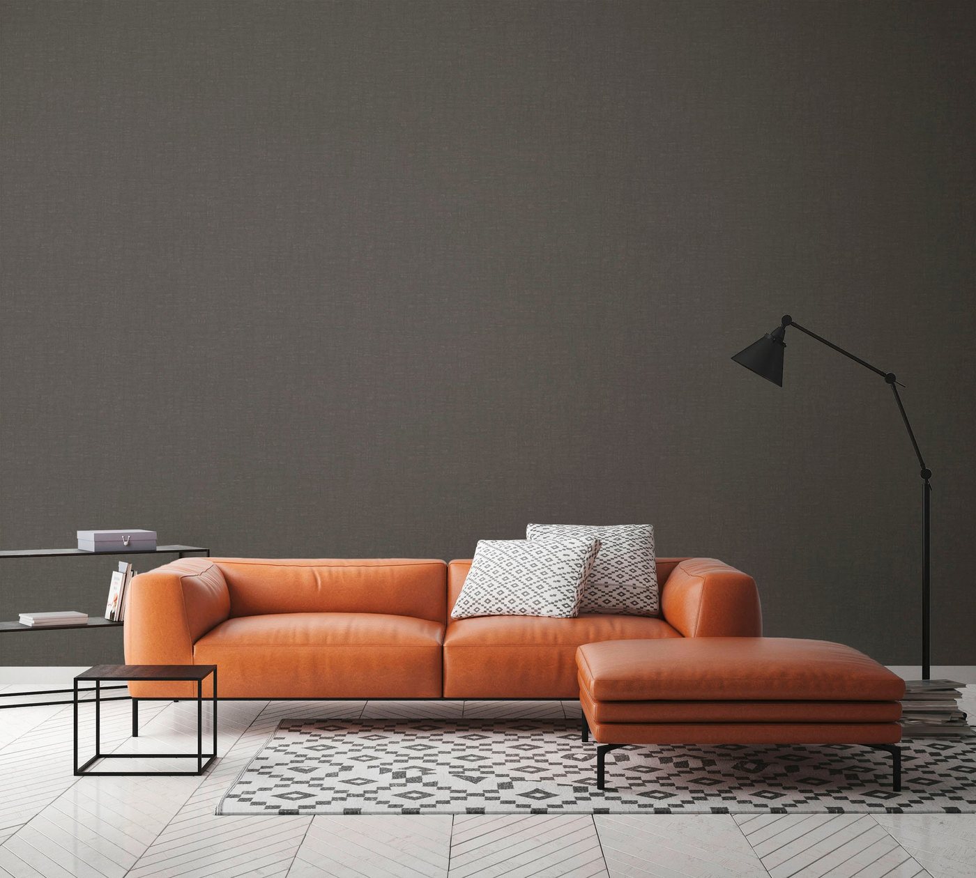 A.S. Création Vliestapete Nara Einfarbig, leicht strukturiert, gemustert, matt, neutral, (1 St), Unitapete Tapeten Wohnzimmer Schlafzimmer Küche modern Flur Design von A.S. Création