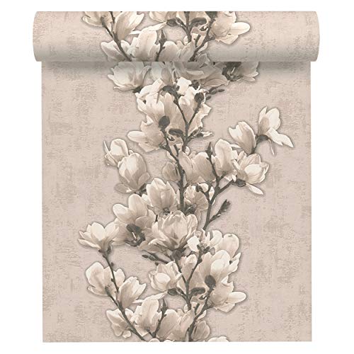 A.S. Création Vliestapete New Look Tapete mit Blumen floral 10,05 m x 0,53 m beige braun Made in Germany 321392 32139-2 von A.S. Création