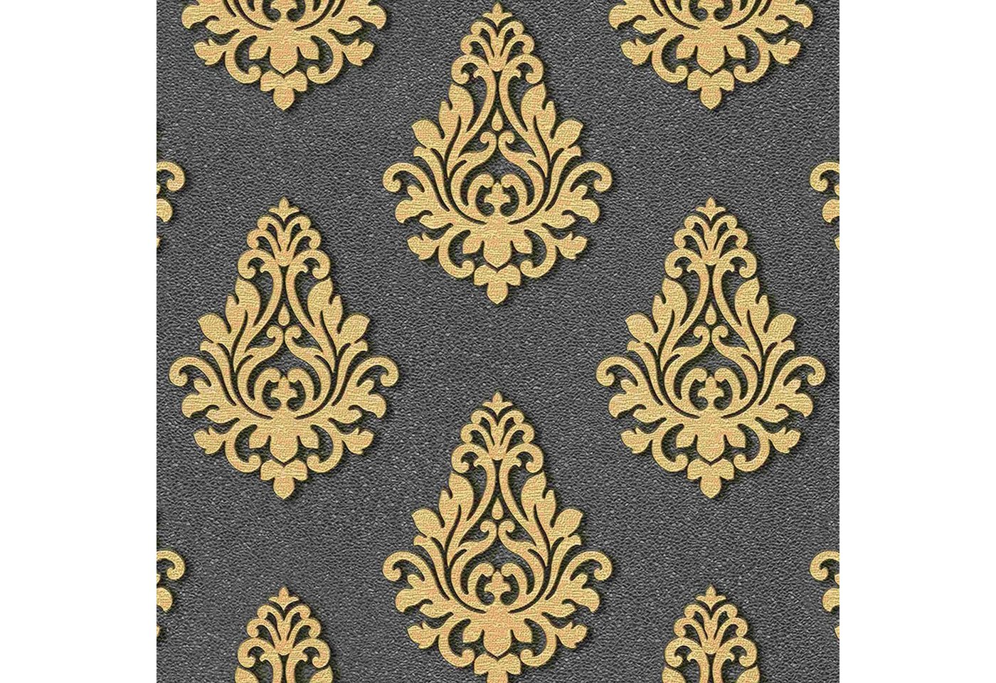 A.S. Création Vliestapete Nobile, 959815, Barock, 0.7 x 10.05 m, Grau von A.S. Création