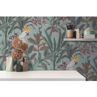 A.S. Création Vliestapete "PintWalls II Dschungel-Tapete Mustertapete Papagei Tiere", matt, Vliestapete Tiere für Schlafzimmer Küche Wohnzimmer Dschungel Design von A.S. Création