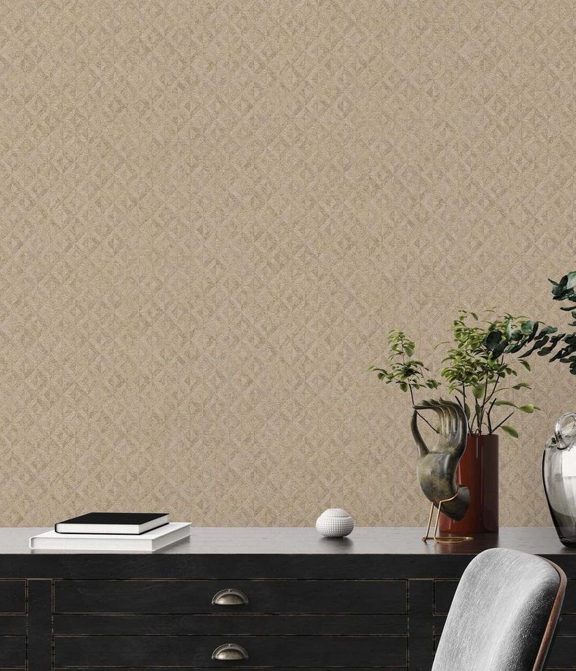 A.S. Création Vliestapete Rauten Muster Beton Optik Beige Gold Metallic 39505-1 Jade AS Creation A.S. Création Vliestapete Rauten Muster Beton Optik Beige Gold Metallic 39505-1 Jade AS Creation von A.S. Création