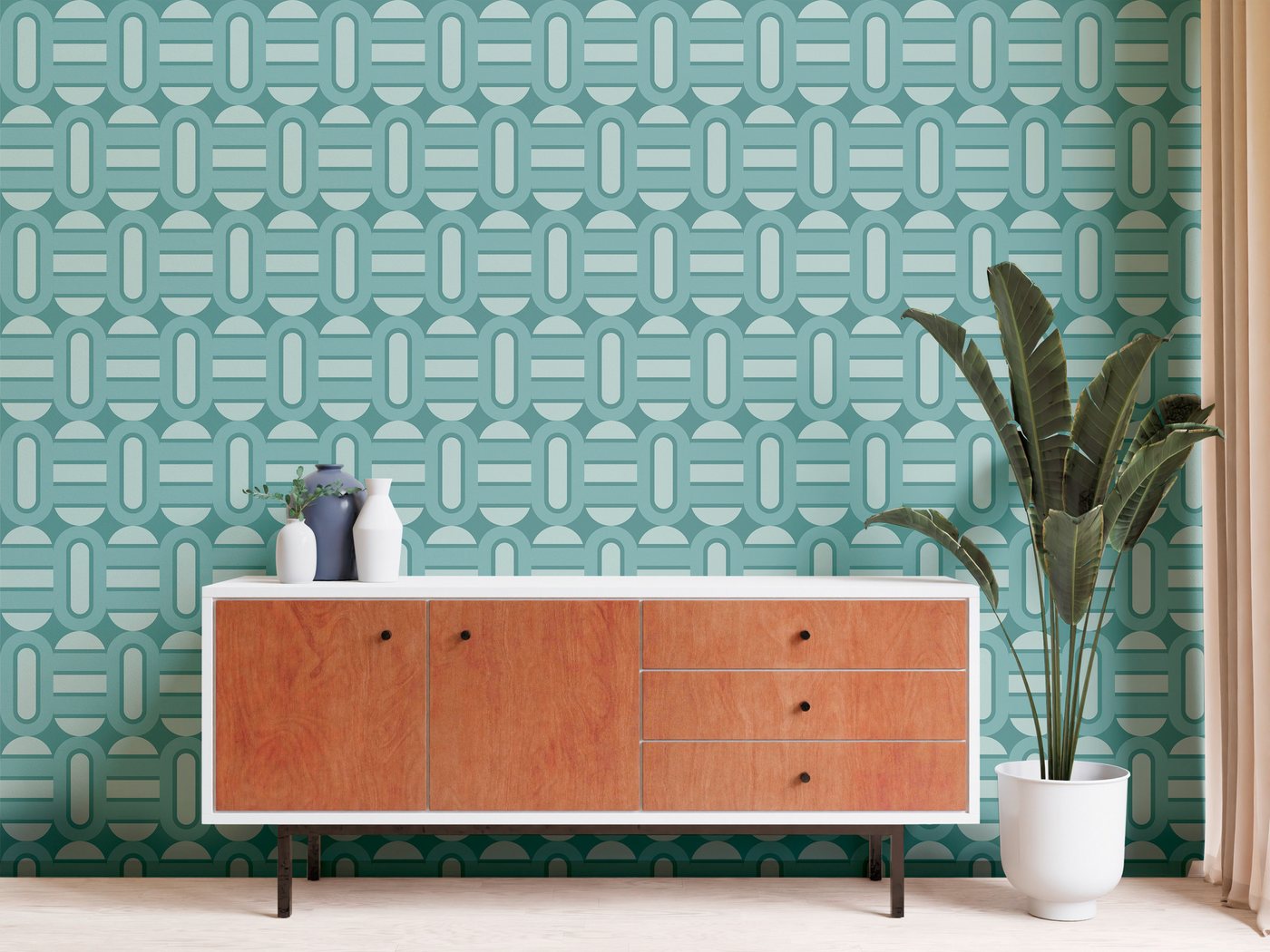 A.S. Création Vliestapete Retro Chic Grafik-Tapete Mustertapete Retro 3D, strukturiert, matt, (1 St), Vintage Vliestapete für Schlafzimmer Küche Wohnzimmer Grafik Design von A.S. Création