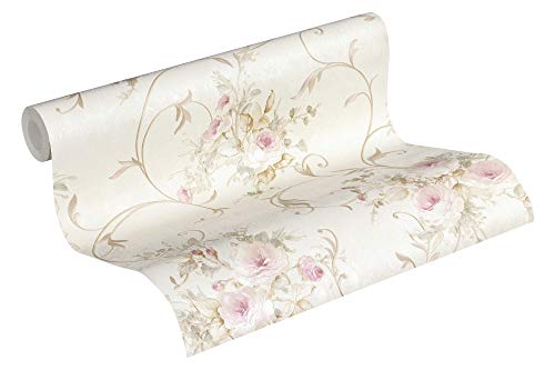 A.S. Création Vliestapete Romantico Tapete mit romantischen Rosen floral 10,05 m x 0,53 m creme grün rosa Made in Germany 304202 30420-2 A.S. Création Vliestapete Romantico Tapete mit romantischen Rosen floral 10,05 m x 0,53 m creme grün rosa Made in Germany 304202 30420-2 von A.S. Création