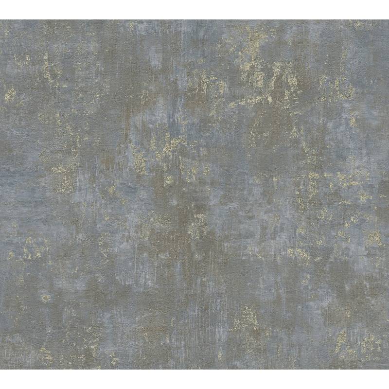A.S. Création Vliestapete 'Stories of Life' Patina Effekt petrol/metallic-goldfarben 0,53 x 10,05 m von A.S. Création