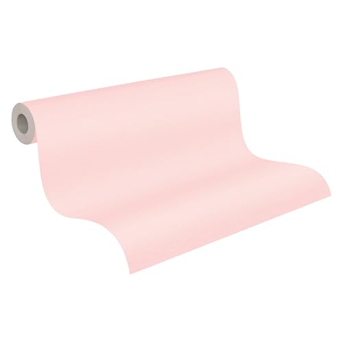 A.S. Création Vliestapete Strukturtapete - Uni Tapete 389041 in Rosa - einfarbige Wandtapete für verschiedene Räume 10,05 m x 0,53 m von A.S. Création
