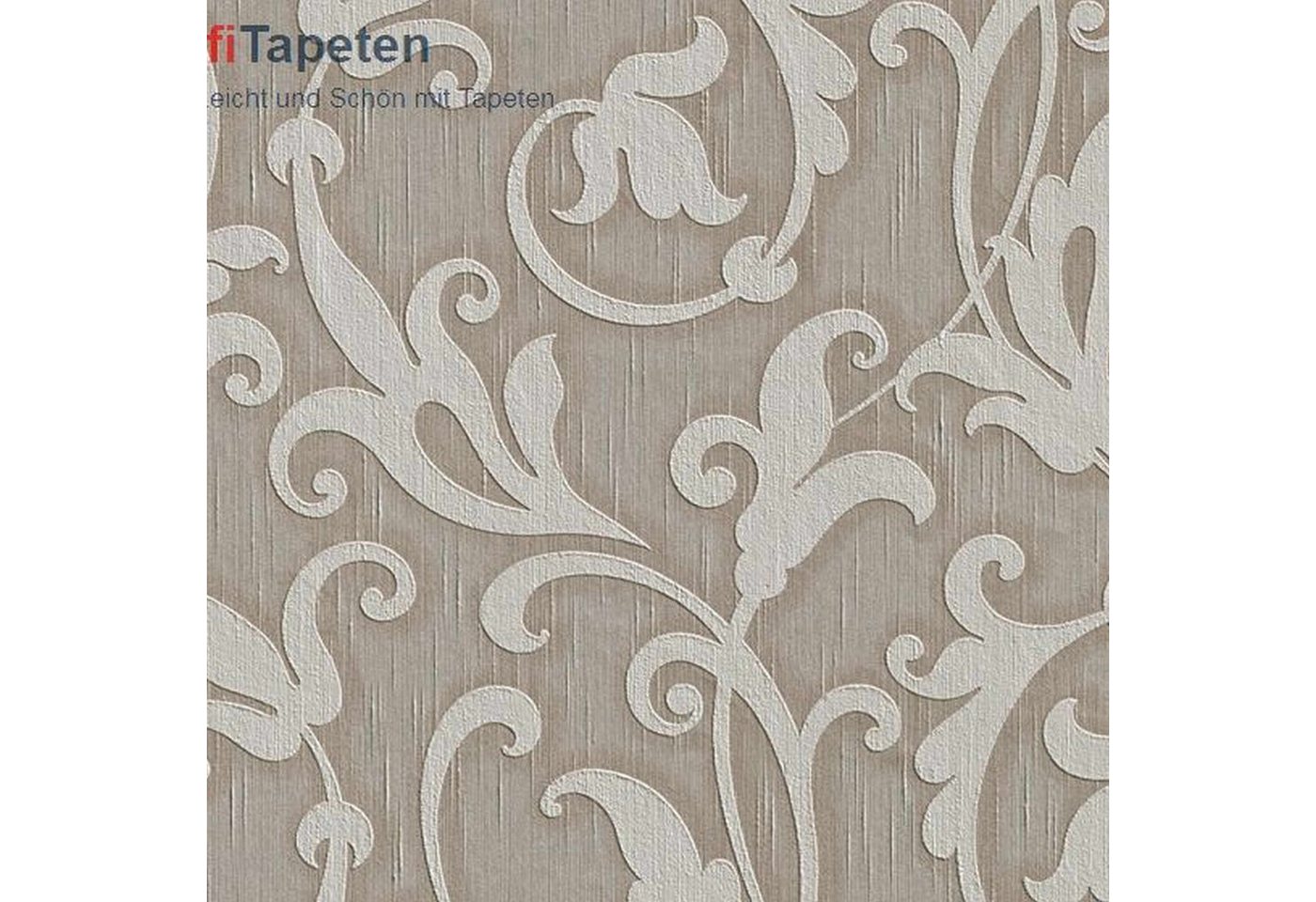 A.S. Création Vliestapete Tessuto, 954906, Blumenoptik, 0.53 x 10.05 m, Braun von A.S. Création