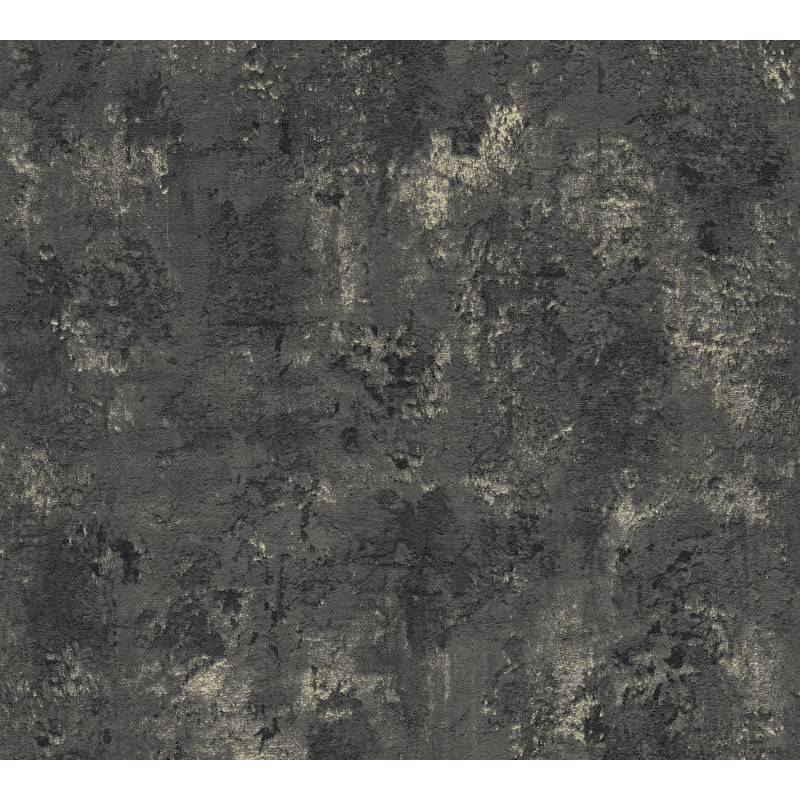 A.S. Création Vliestapete 'The BoS' Betonwand schwarz/goldfarben 0,53 x 10,05 m von A.S. Création