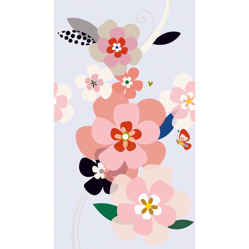 A.S. Création Vliestapete 'The Wall II' Retro Blumen hellblau 3-teilig 1,59 x 2,80 m von A.S. Création