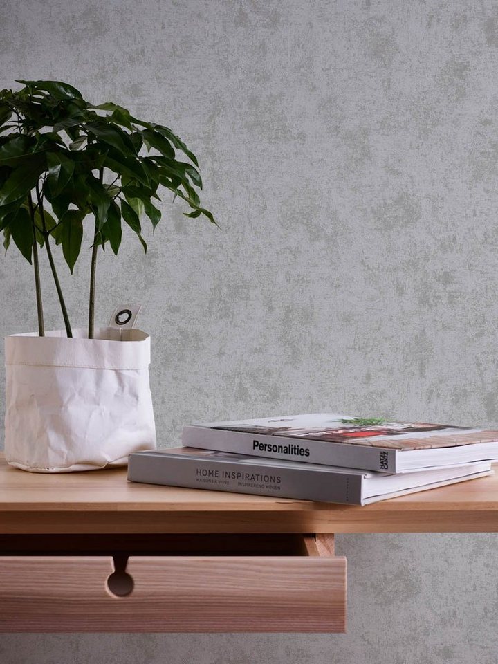 A.S. Création Vliestapete Used-Look Beton Optik Hellgrau Silber Metallic 38969-3 Profitex von A.S. Création