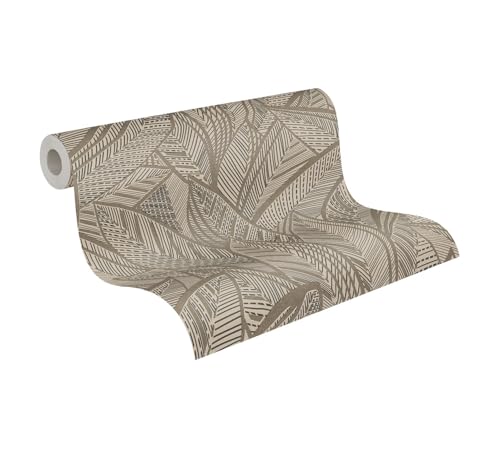 A.S. Création Vliestapete mit Blättern - hochwertige Tapete Floral 399332 in Metallic, Schwarz - Tapete Vlies Blätter Muster - Made in Germany A.S. Création Vliestapete mit Blättern - hochwertige Tapete Floral 399332 in Metallic, Schwarz - Tapete Vlies Blätter Muster - Made in Germany von A.S. Création