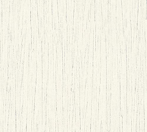 A.S. Création Vliestapete mit Glitter Flavour Tapete gestreift 10,05 m x 0,53 m grau weiß Made in Germany 364521 36452-1 von A.S. Création
