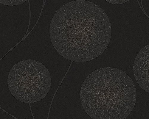 A.S. Création Vliestapete mit Glitter Spot Tapete 10, 05 M x 0, 53 m metallic schwarz Made in Germany 305473 30547-3 von A.S. Création