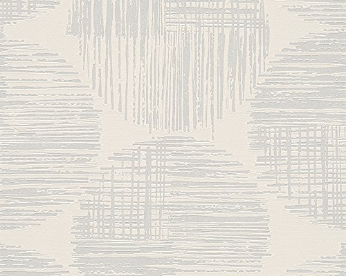 A.S. Création Vliestapete mit Glitter Spot Tapete 10,05 m x 0,53 m metallic weiß Made in Germany 305491 30549-1 von A.S. Création