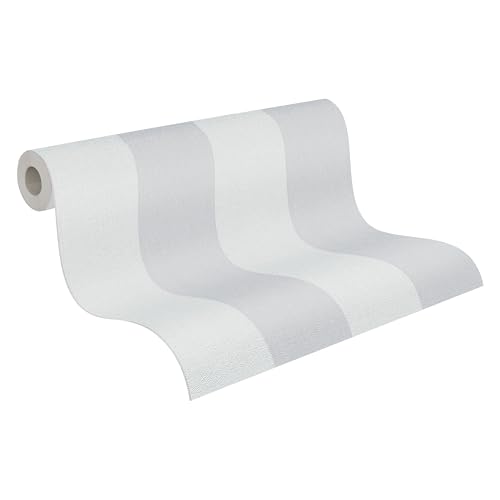 A.S. Création Pure Elegance Vliestapete mit Blockstreifen 0,53 x 10,05 m – Grau, Weiß – Streifentapete Made in Germany - 397980 A.S. Création Pure Elegance Vliestapete mit Blockstreifen 0,53 x 10,05 m – Grau, Weiß – Streifentapete Made in Germany - 397980 von A.S. Création