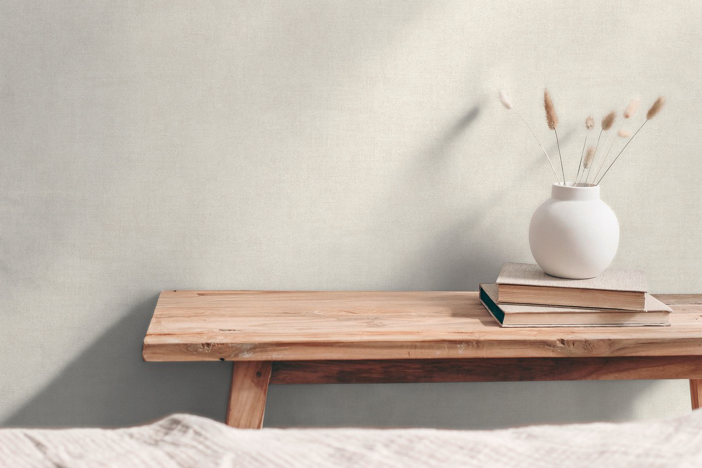 A.S. Création Vliestapete mit feiner Struktur modernes Wohnen, strukturiert, matt, (1 St), Schlichte Vliestapete mit dezenter Oberfläche von A.S. Création