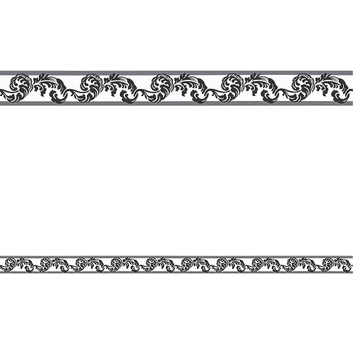 A.S. Création selbstklebende Bordüre Stick ups klassisch 5,00 m x 0,05 m schwarz weiß Made in Germany 904317 9043-17 (Packung mit 3) von A.S. Création