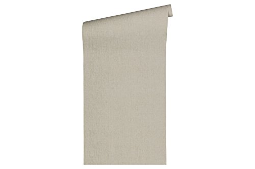 Architects Paper PVC-freie Vliestapete Alpha Tapete Uni 10,05 m x 0,53 m beige Made in Germany 333743 33374-3 von Architects Paper