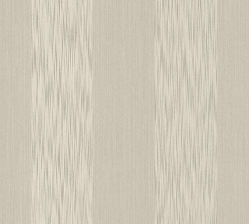 A.S. Création Architects Paper Textiltapete Tessuto Tapete mit Blockstreifen 10,05 m x 0,53 m beige Made in Germany 956606 95660-6 von A.S. Création