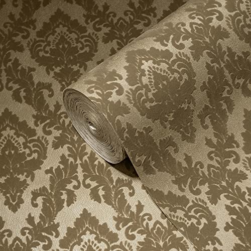 Architects Paper beflockte Barocktapete - hochwertige Luxustapete braun mit Flock 335824 - elegante Vliestapete auf 10,05m x 0,52m - Made in Germany Architects Paper beflockte Barocktapete - hochwertige Luxustapete braun mit Flock 335824 - elegante Vliestapete auf 10,05m x 0,52m - Made in Germany von A.S. Création