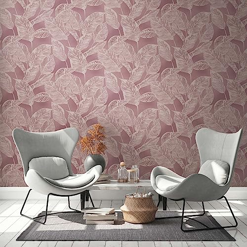A.S. Création Tapete Vlies floral Lila Beige - Tapete Tapete Landhausstil 386634 - Tapete Blätter modern - 10,05m x 0,53m - Made in Germany von A.S. Création