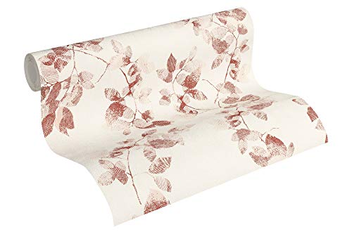 A.S. Création Daniel Hechter Vliestapete Tapete mit Blumen floral 10,05 m x 0,53 m creme rot Made in Germany 344941 34494-1 von A.S. Création