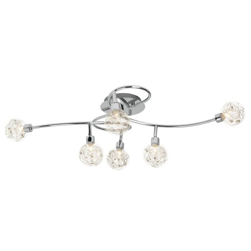 Deckenleuchte 17 x 41.5 x 110 cm Metallic Glas Deckenlampe Kugel Basic Harmonisch Deckenleuchte 17 x 41.5 x 110 cm Metallic Glas Deckenlampe Kugel Basic Harmonisch von A.S. Creation