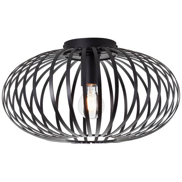 Deckenleuchte 21 x 40.5 cm Schwarz Metall Deckenlampe Skandi Basic Harmonisch von A.S. Creation