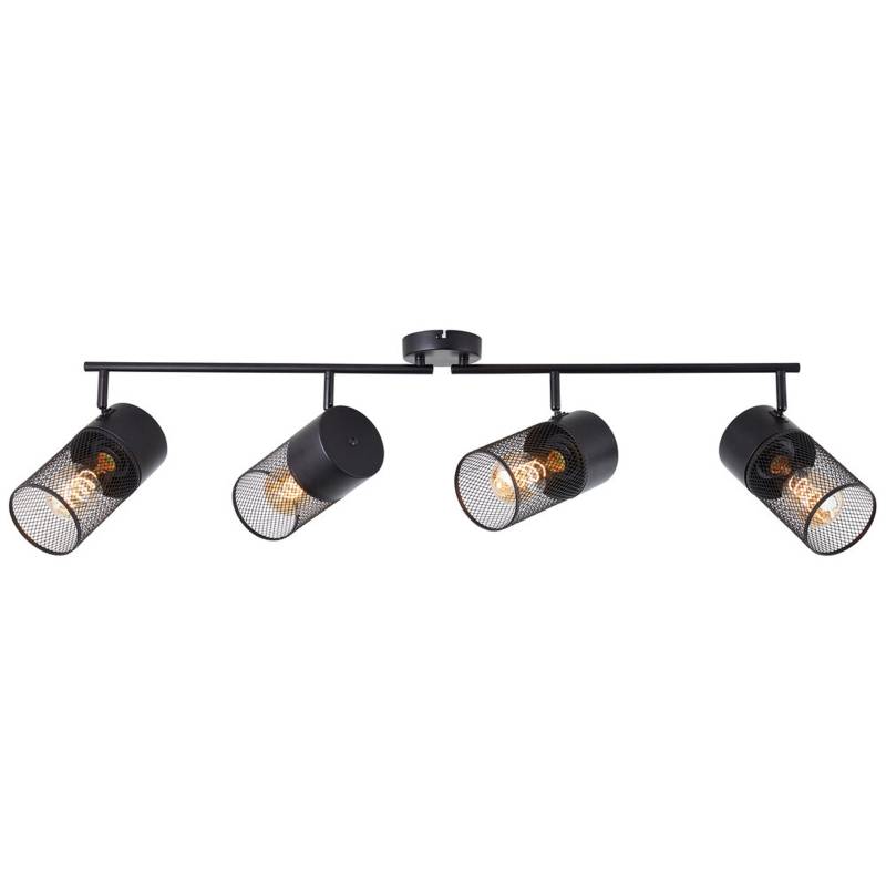 Deckenleuchte 25 x 10 x 108 cm Schwarz Metall Deckenlampe Vintage Retro Harmonisch Deckenleuchte 25 x 10 x 108 cm Schwarz Metall Deckenlampe Vintage Retro Harmonisch von A.S. Creation
