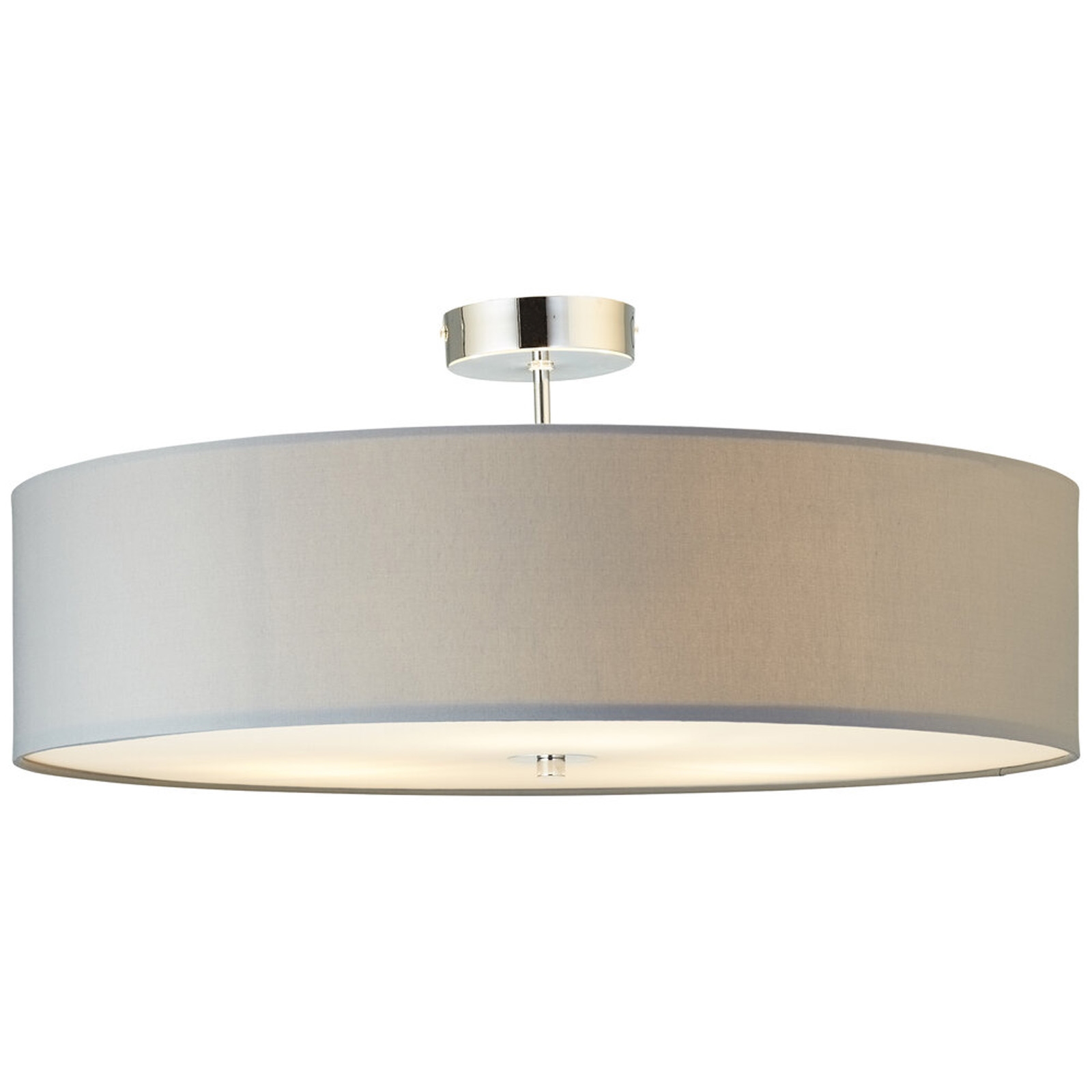 Deckenleuchte 26.5 x 60 cm Grau Textil Deckenlampe Oval Textil Basic Harmonisch von A.S. Creation