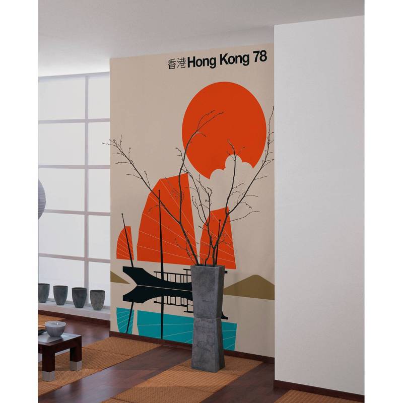 home24 Fototapete Hong Kong 2 x 2cm 200g Vlies-Mica von home24