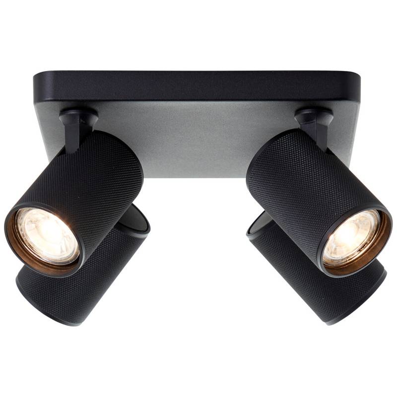 LED Deckenleuchte 12.1 x 22 x 22 cm Schwarz Metall Deckenlampe Modern Lichtfarbe: Warmweiß von A.S. Creation
