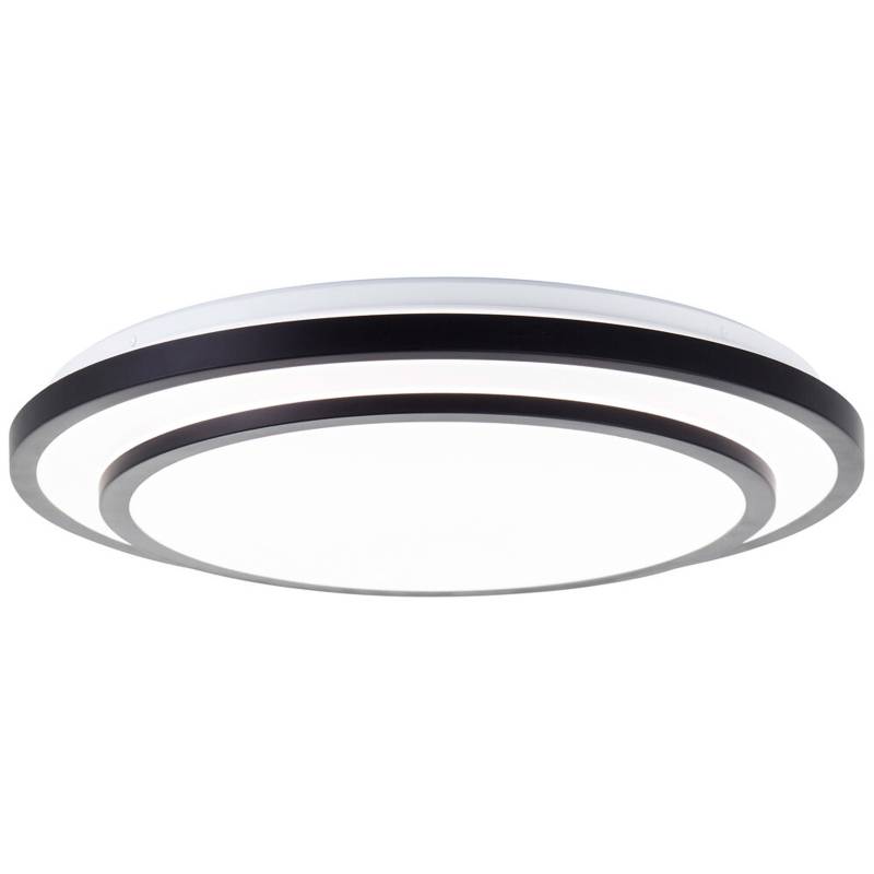 LED Deckenleuchte 7 x 49.5 cm Schwarz Metall Deckenlampe Rund Basic Lichtfarbe: Variabel dimmbar von A.S. Creation