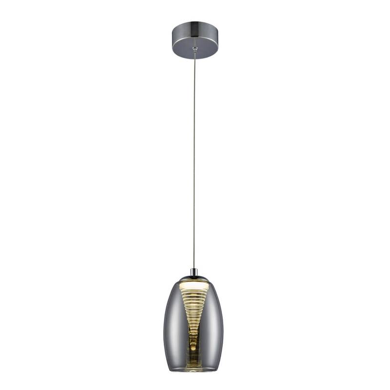 LED Pendelleuchte 128 x 11.5 cm Grau Glas Pendellampe Oval Modern Lichtfarbe: Warmweiß Harmonisch LED Pendelleuchte 128 x 11.5 cm Grau Glas Pendellampe Oval Modern Lichtfarbe: Warmweiß Harmonisch von A.S. Creation