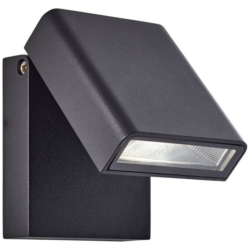 LED Wandleuchte 15.5 x 13.5 x 10.5 cm Schwarz Metall Wandlampe Eckig Lichtfarbe: Neutralweiß von A.S. Creation