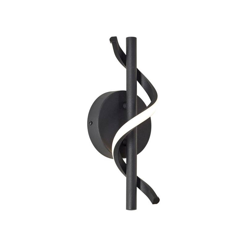 LED Wandleuchte 30 x 11.5 x 12 cm Schwarz Metall Wandlampe Modern Harmonisch von A.S. Creation