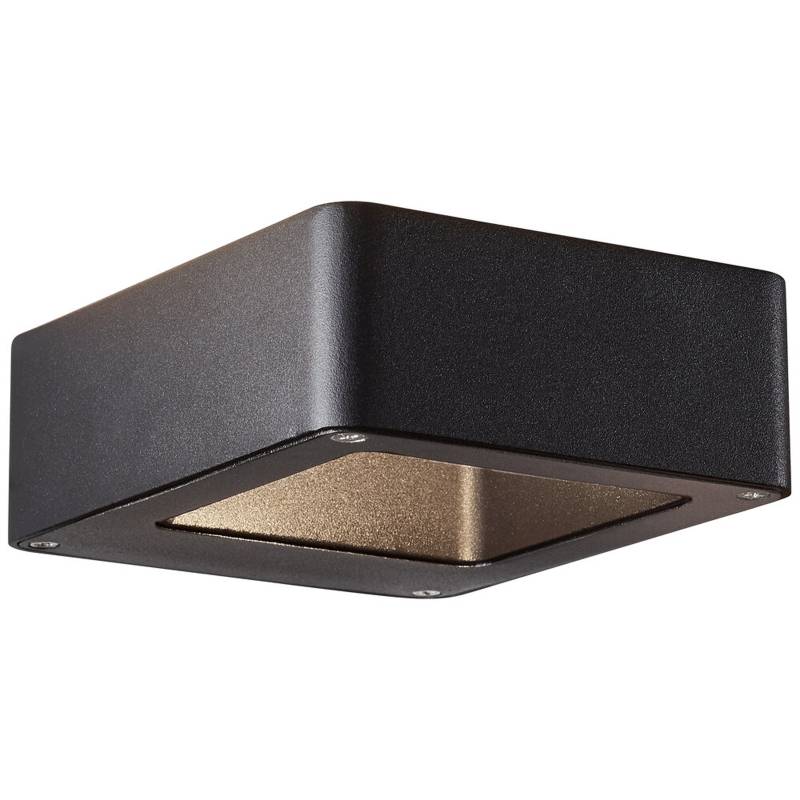 LED Wandleuchte 4.5 x 14.5 x 12 cm Schwarz Metall Wandlampe Modern Lichtfarbe: Warmweiß Harmonisch von A.S. Creation
