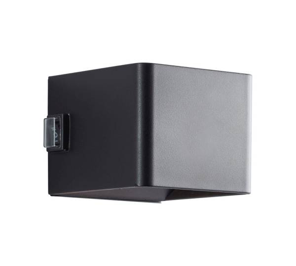 LED Wandleuchte 8 x 10.1 x 10.3 cm Schwarz Kunststoff Wandlampe Modern Harmon... von A.S. Creation