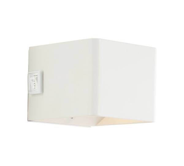 LED Wandleuchte 8 x 10.1 x 10.3 cm Weiß Kunststoff Wandlampe Modern Harmonisch von A.S. Creation