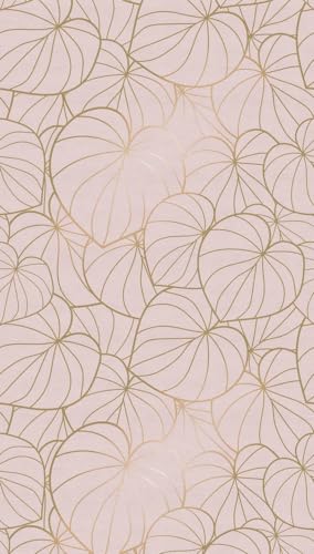 Livingwalls Fototapete Floral Blätter Modern Rosa 382801 The Wall 1,59 m x 2,80 m Wohnzimmer Schlafzimmer Küche Esszimmer Büro von A.S. Création