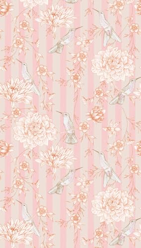 Livingwalls Vliestapete - Tapete Blumen in Beige, Orange und Pink - Wandtapete für verschiedene Räume - Wandbild XXL 2,80 m x 1,59 m von A.S. Création