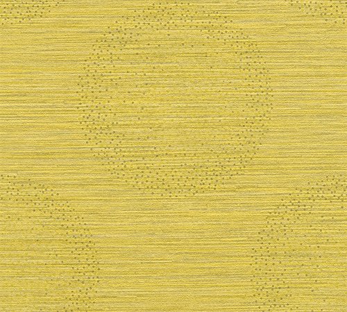 Livingwalls Vliestapete Titanium 2 Tapete 10,05 m x 0,53 m gelb metallic Made in Germany 360054 36005-4 von A.S. Création