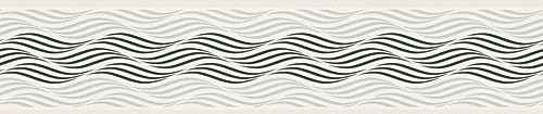 A.S. Création Moderne Bordüre Wellen Schwarz Weiß Silber Metallic Selbstklebend 384126 5,00 m x 0,13 m Made in Germany A.S. Création Moderne Bordüre Wellen Schwarz Weiß Silber Metallic Selbstklebend 384126 5,00 m x 0,13 m Made in Germany von A.S. Création