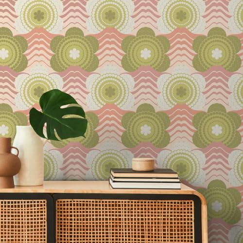 A.S. Création Retro-Tapete 70er Jahre 0,53 x 8,5 m -Tapete-Vintage mit Blumenmuster in Rosa, Grün, Creme - Vliestapete Retro Chic Made in Germany - 395391 A.S. Création Retro-Tapete 70er Jahre 0,53 x 8,5 m -Tapete-Vintage mit Blumenmuster in Rosa, Grün, Creme - Vliestapete Retro Chic Made in Germany - 395391 von A.S. Création