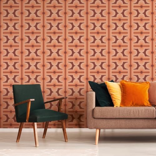 A.S. Création Retro-Tapete 70er Jahre 0,53 x 8,5 m -Tapete-Vintage Grafik-Muster in Rot, Orange - Vliestapete Retro Chic Made in Germany - 395332 von A.S. Création