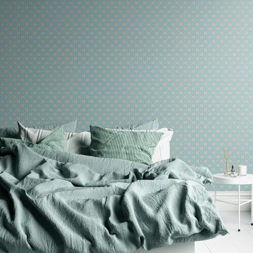 A.S. Création Retro-Tapete 70er Jahre 0,53 x 8,5 m -Tapete-Vintage Grafik-Muster in Türkis, Blau, Grau - Vliestapete Retro Chic Made in Germany - 395374 von A.S. Création