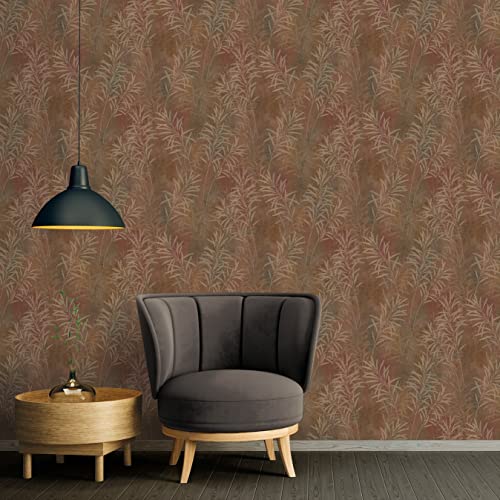 A.S. Création Tapete Floral Braun Beige Metallic Terra 389192 - Vliestapete Pflanzen - 10,05 m x 0,53 m Made in Germany von A.S. Création